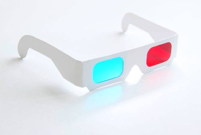 3D brýle papírové red-cyan